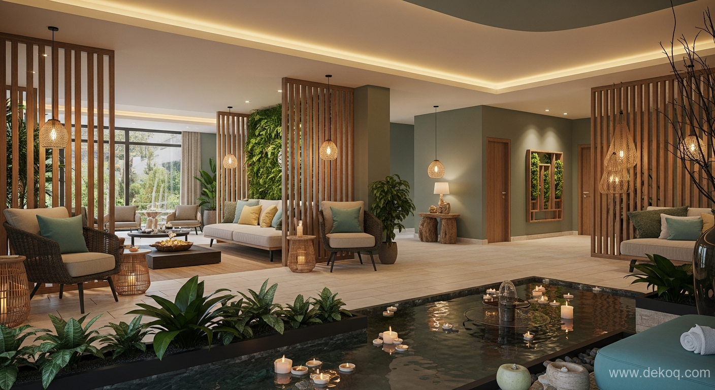 Holistic Spa Interior - spa-style design - Holistic Harmony Engineering a Tranquil Spa Interior - Discover how design - Dekoq | Interior Design Ideas & Home