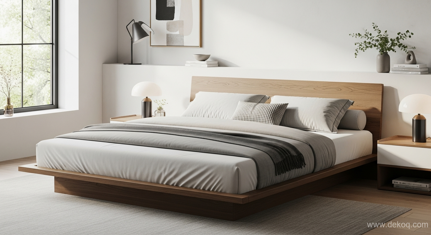 low-profile bed - platform bed - Platform Bed The Ultimate Guide to Modern Low-Profile Living - Discover stylish benefits - Dekoq | Interior Design Ideas & Home