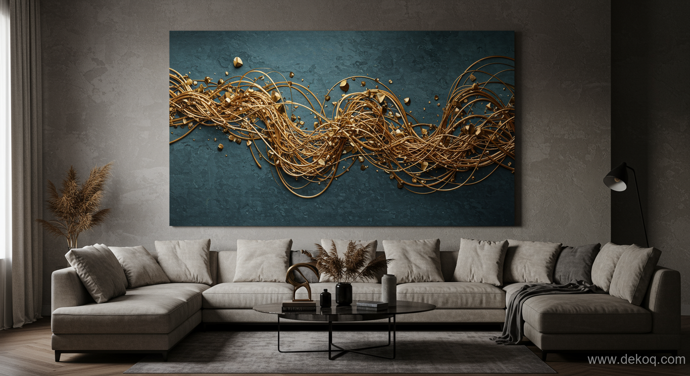 Art Form Meaning - living room wall art - Interpreting the Form of a Central Living Room Artwork - Unlock secrets Art - Dekoq | Interior Design Ideas & Home Inspiration