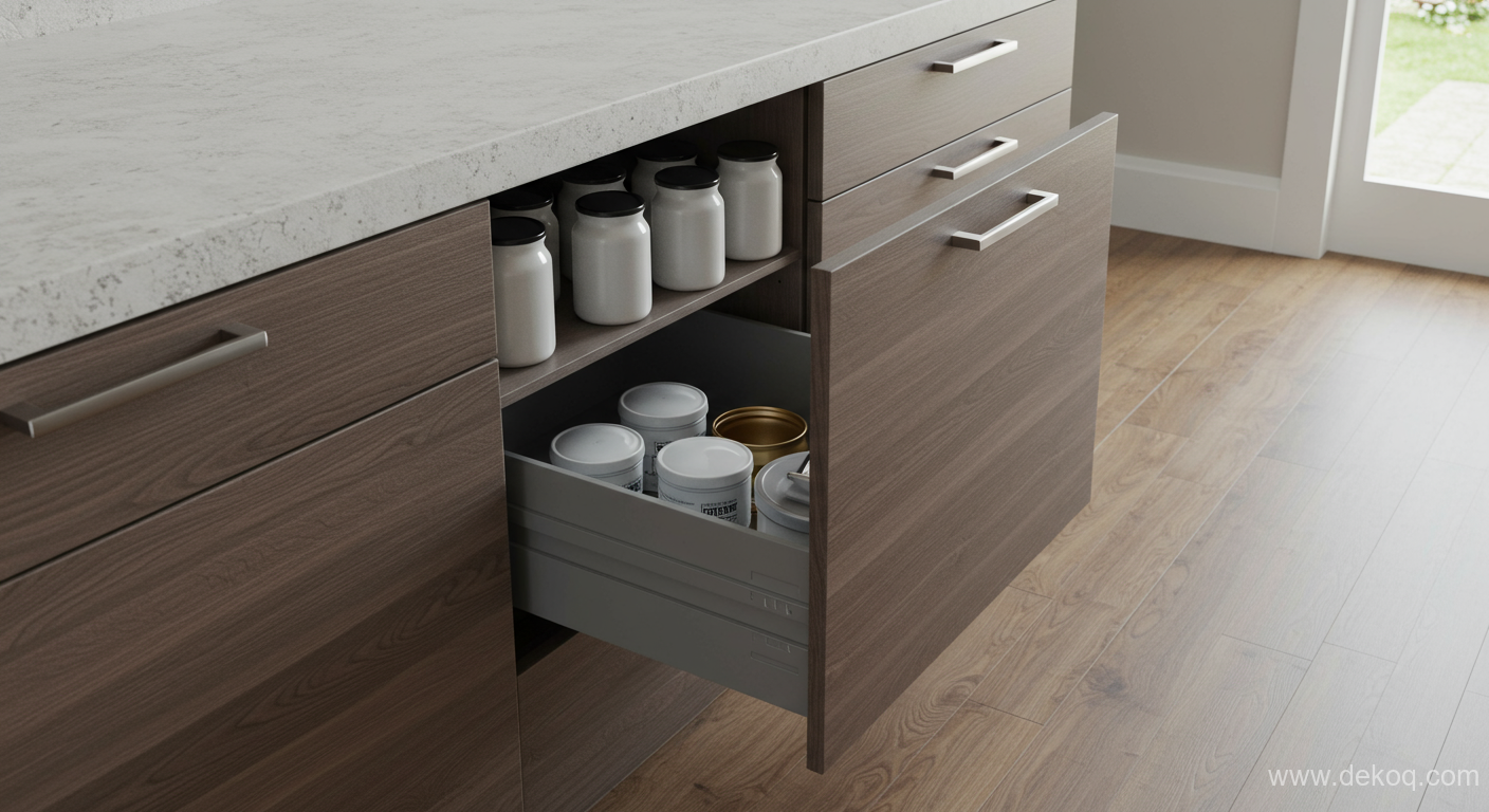 Articulated drawer path - pull-out drawers - The Articulated Path of the Single Pull-Out Drawer - Unlock secrets articulated - Dekoq | Interior Design Ideas & Home