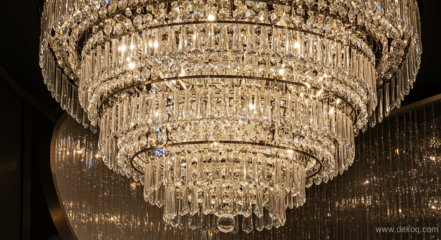 Cascading Crystal Structure - chandelier design - The Structural Cascade of a Waterfall Crystal Chandelier - What Cascading Crystal - Dekoq | Interior Design Ideas & Home