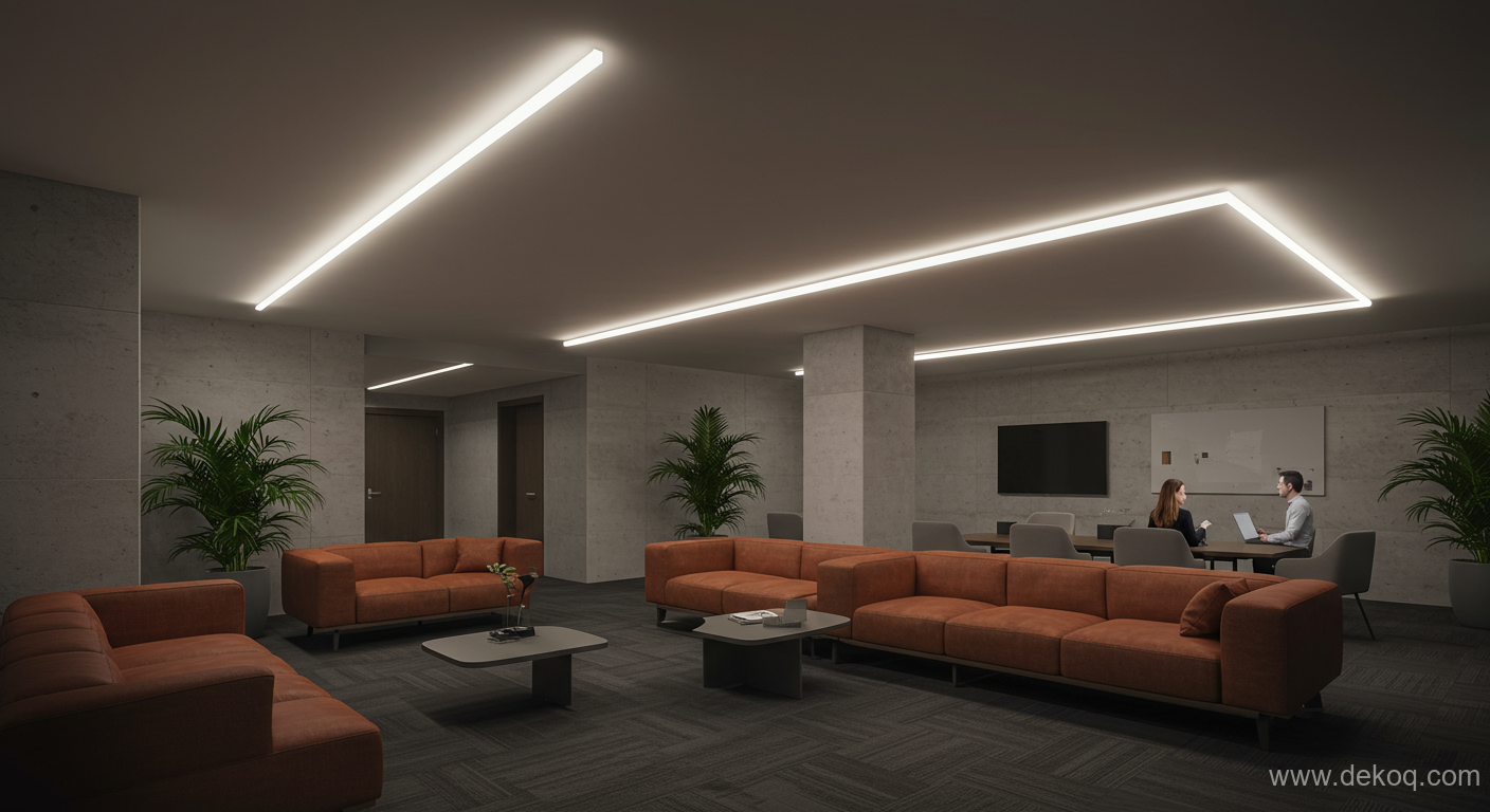 Cove Lighting Mechanics - ambient lighting - Engineering Ambiance The Mechanics of Integrated Cove Lighting - Unlock stunning ambiance. - Dekoq | Interior Design Ideas & Home