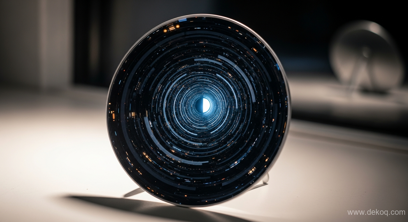 Depth Mirror - round mirror - Circular Reflection Mirror Singular Form, Spatial Depth - Unlock illusion! Discover - Dekoq | Interior Design Ideas & Home Inspiration