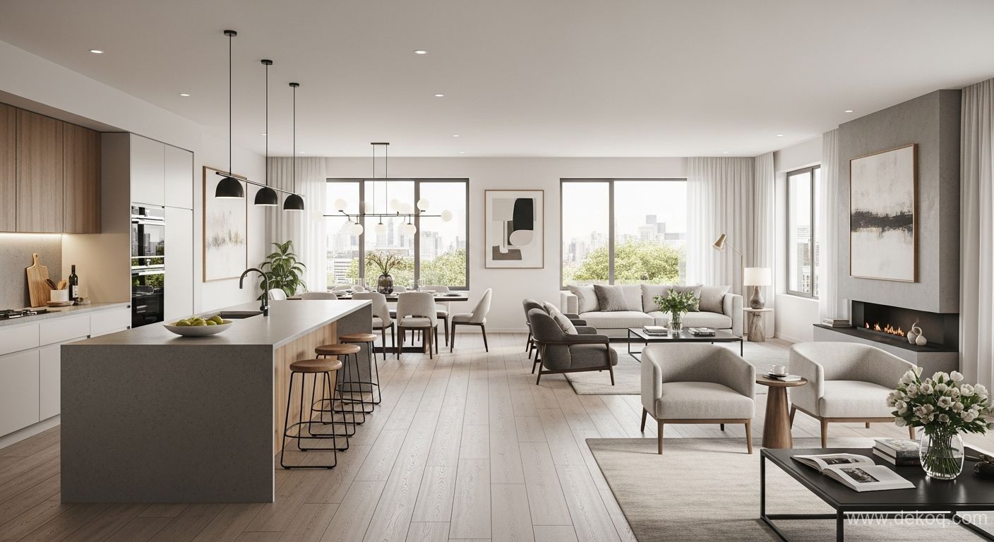 Expansive living flow - spacious layout - Open-Plan Living Unveiling the Expansive Flow - Unlock Expansive Living - Dekoq | Interior Design Ideas & Home