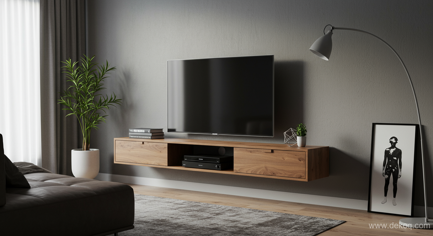 Floating console structure - home entertainment design - Achieving Levitation The Mechanics of the Floating Media Console - Master floating console - Dekoq | Interior Design Ideas & Home