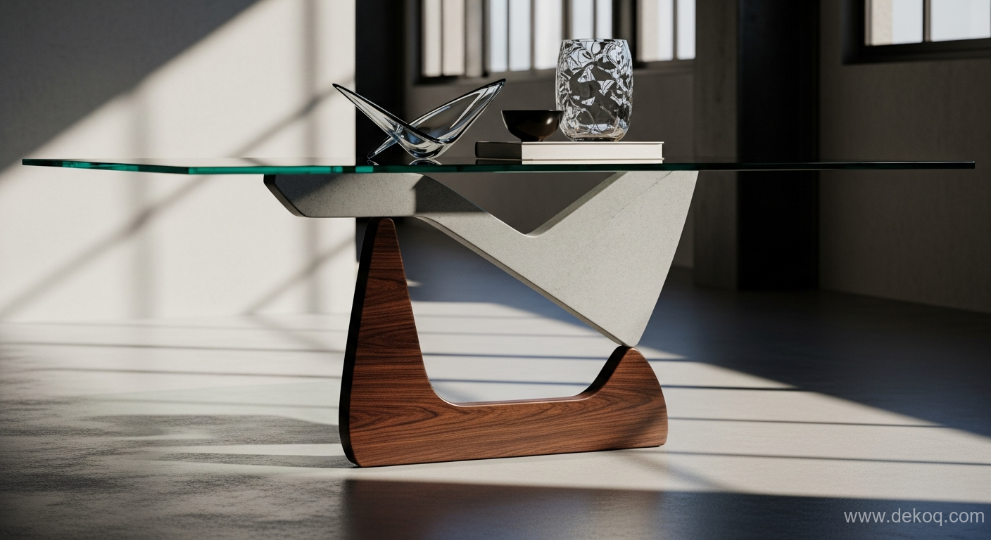 Glass table essence - glass table - Crystal Clarity A Single Glass Table's Architectural Essence - Glass table essence: - Dekoq | Interior Design Ideas & Home Inspiration