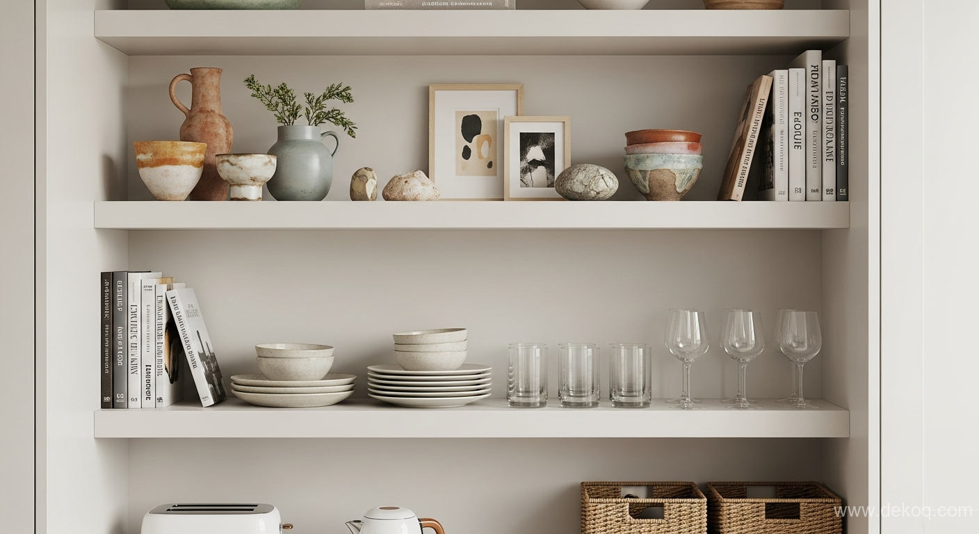 Open shelving display - open shelving - Unveiling Open Shelving Strategic Display and Airy Storage - Enhance your home - Dekoq | Interior Design Ideas & Home Inspiration