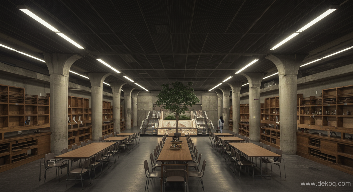 Shared Dining Architecture - open concept dining - The Social Architecture of a Continuous Dining Volume - Learn how Shared - Dekoq | Interior Design Ideas & Home