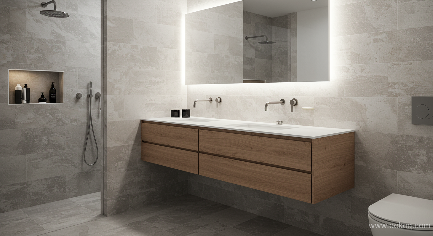 Suspended vanity mechanics - floating vanity - Architectural Suspension The Principle of the Floating Vanity - Unlock secrets suspended - Dekoq | Interior Design Ideas & Home