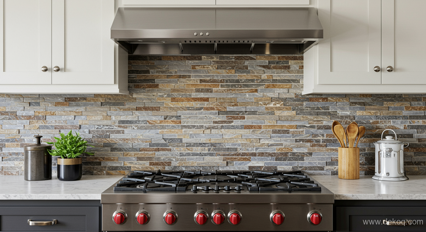 Vertical stone plane - kitchen backsplash - Defining the Vertical Plane The Monolithic Stone Backsplash - vertical stone plane - Dekoq | Interior Design Ideas & Home