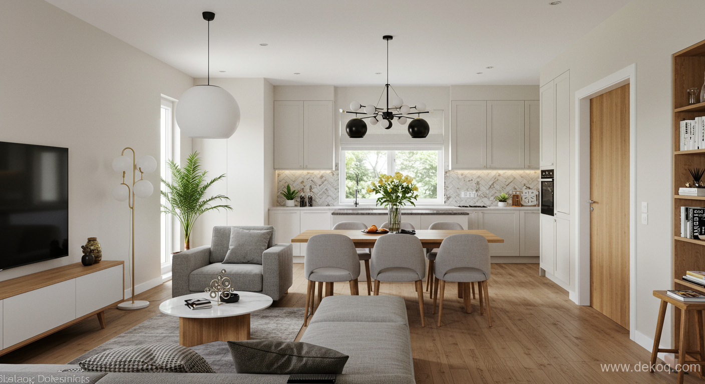 Harmonious Open Plan - living dining design - Blueprint for a Harmonious Open-Concept Living and Dining Area - Create stunning Harmonious - Dekoq | Interior Design Ideas & Home