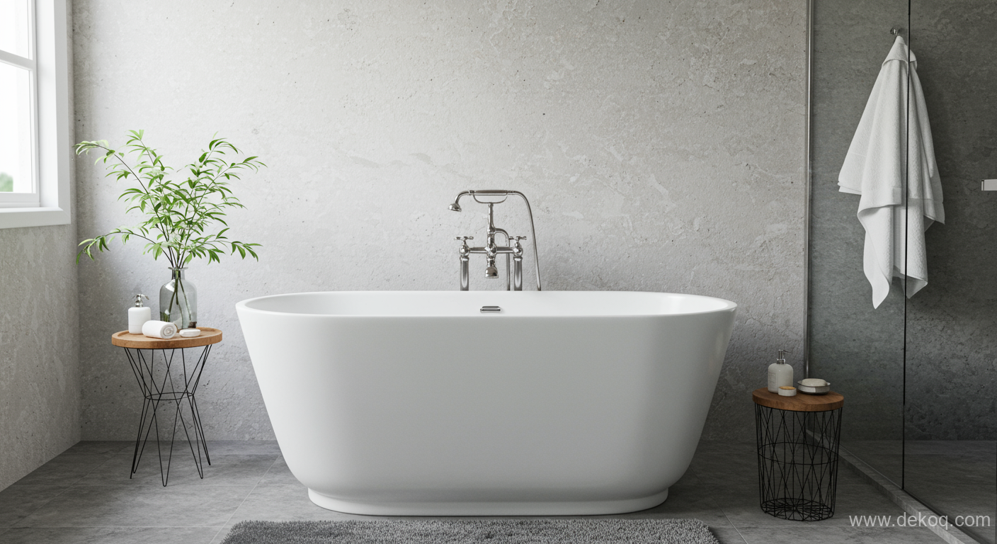 Sculptural Tub Design - bathtub ideas - The Freestanding Tub as a Sculptural Bathroom Centerpiece - Elevate your bathroom - Dekoq | Interior Design Ideas & Home