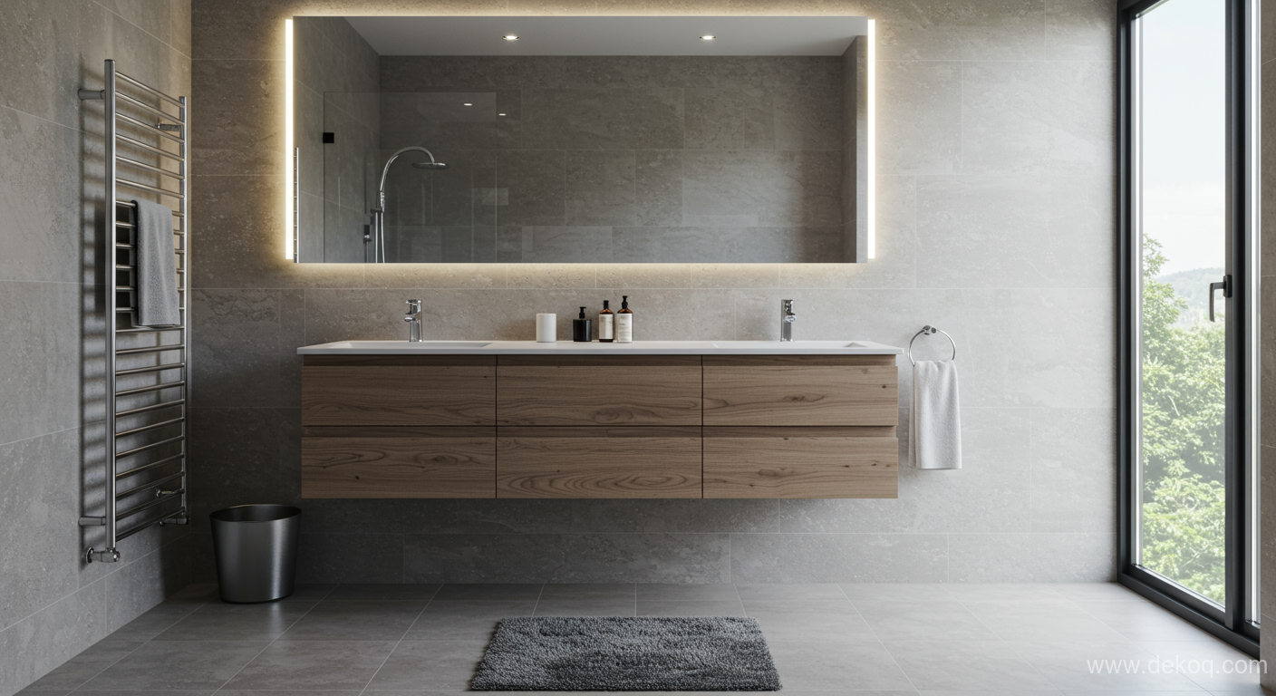 Vanity void structure - floating vanity - Anchored Void The Structural Logic of a Floating Vanity - Unlock secrets vanity - Dekoq | Interior Design Ideas & Home